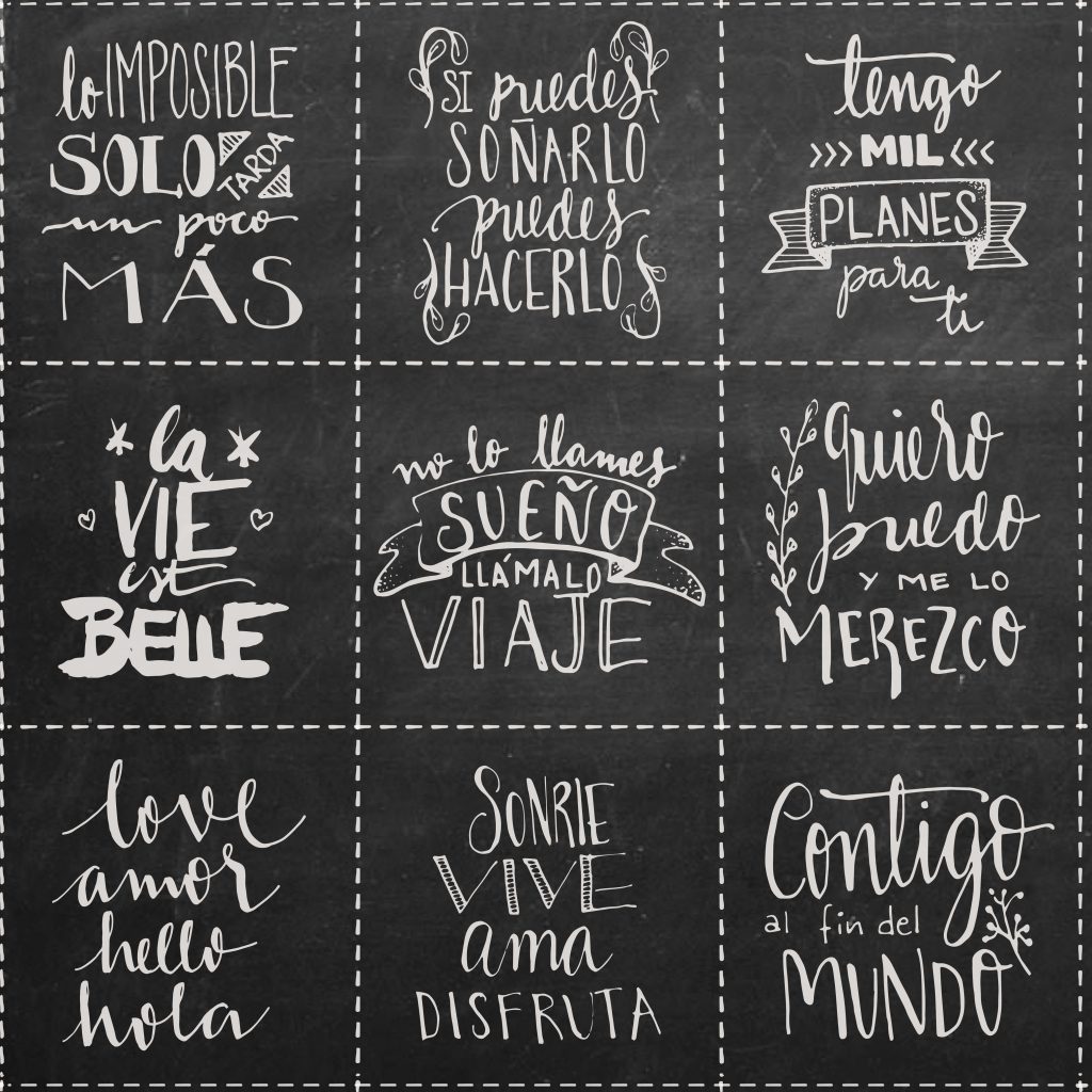 Lettering scrapbooking paper. Handmade