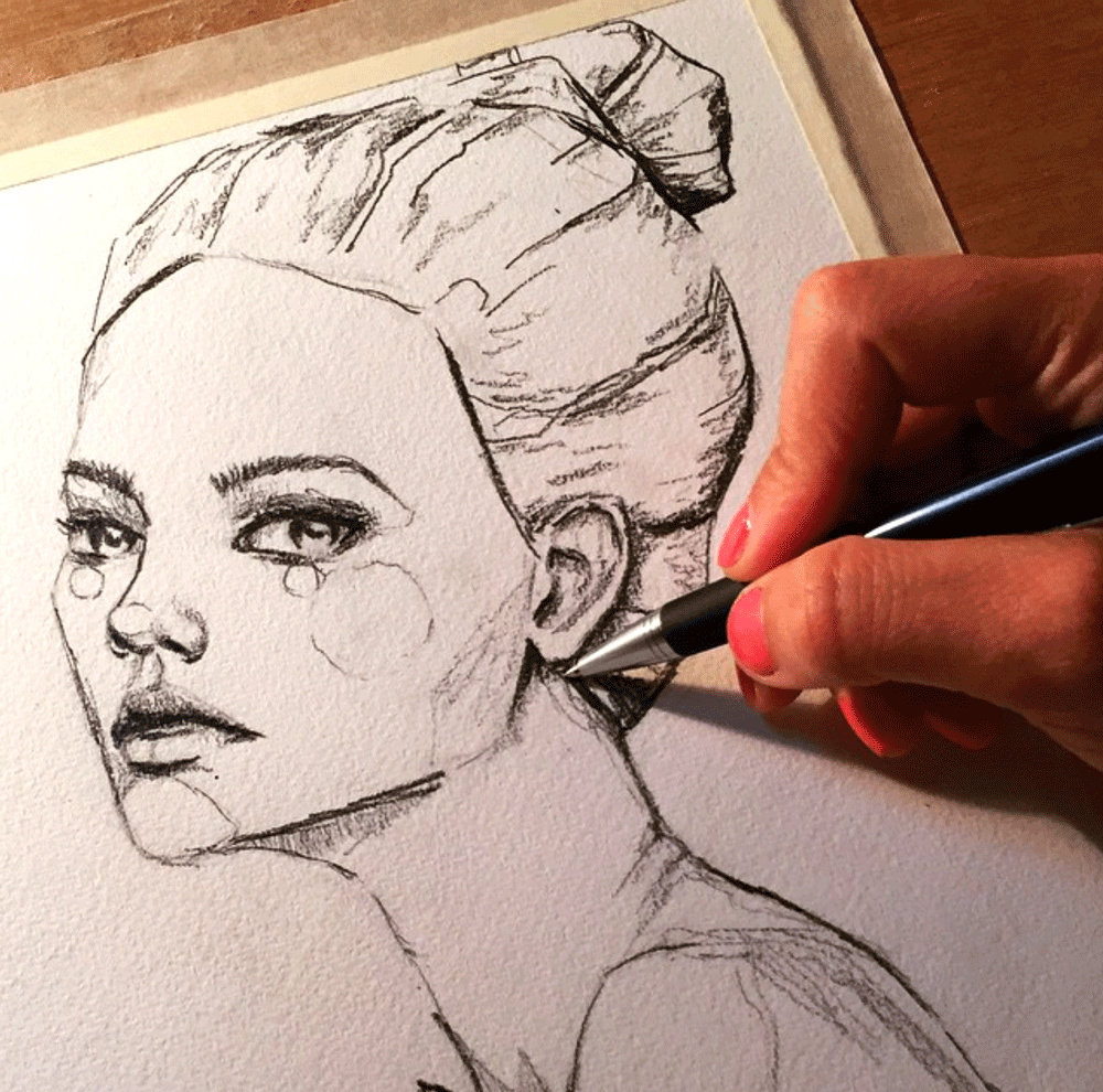 natdelacroix-chica-girl-perfil-watercolor-tenerife-detail