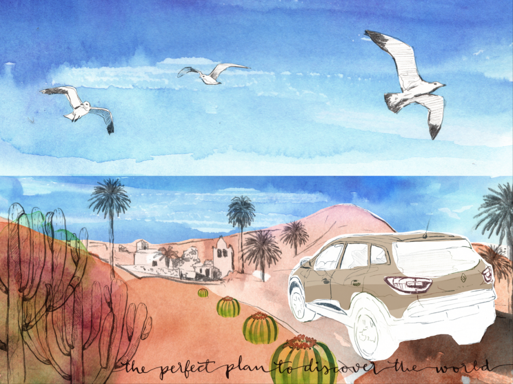 natdelacroix-ilustracion-tenerife-canarias-acuarela-paisaje-palmera-cactus